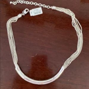 Brand new never worn silver multi strand necklace
